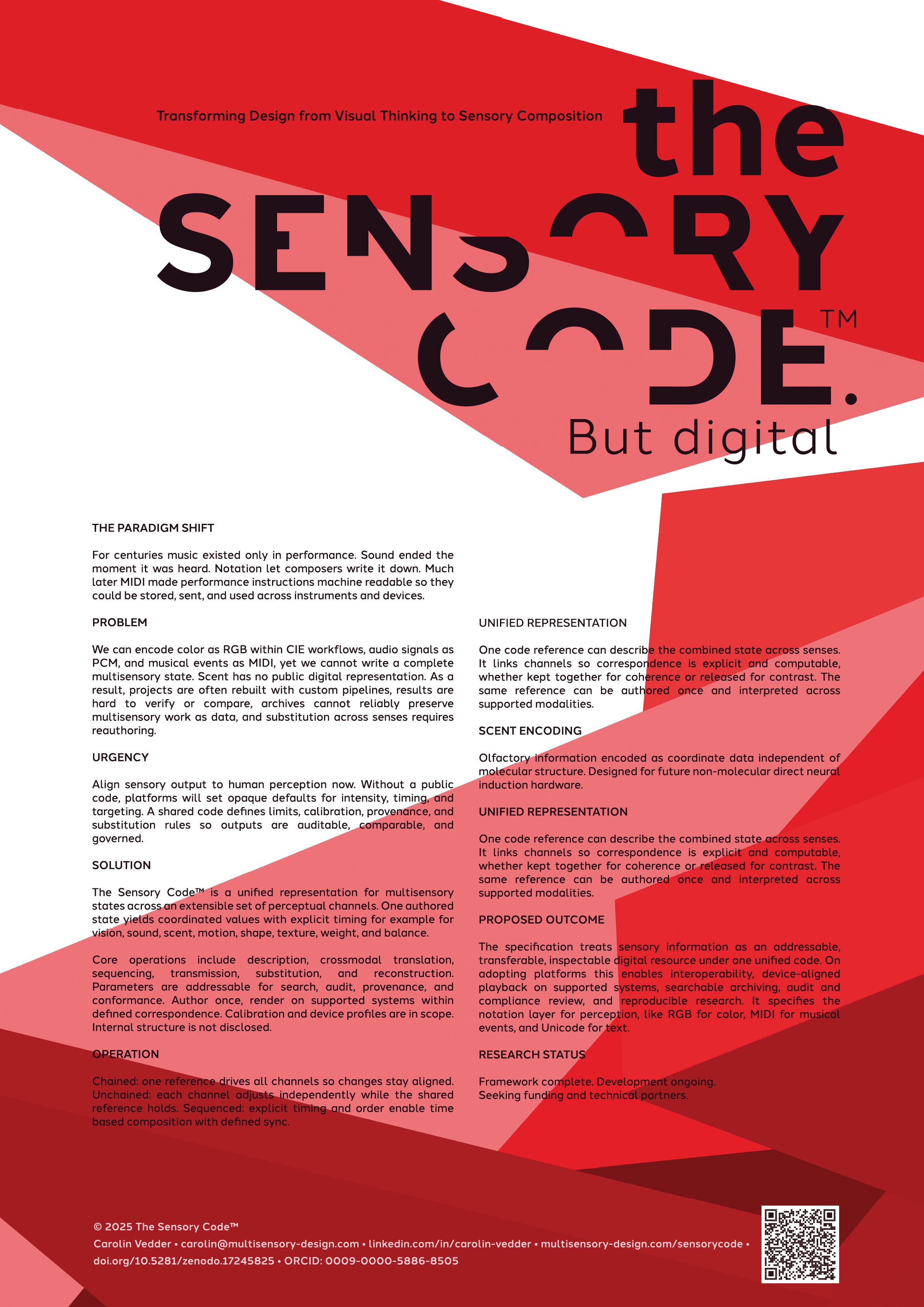 The Sensory Code poster
